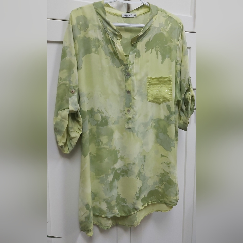 Linen Luv oversized tunic top